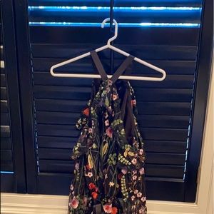 Women’s floral and lace romper